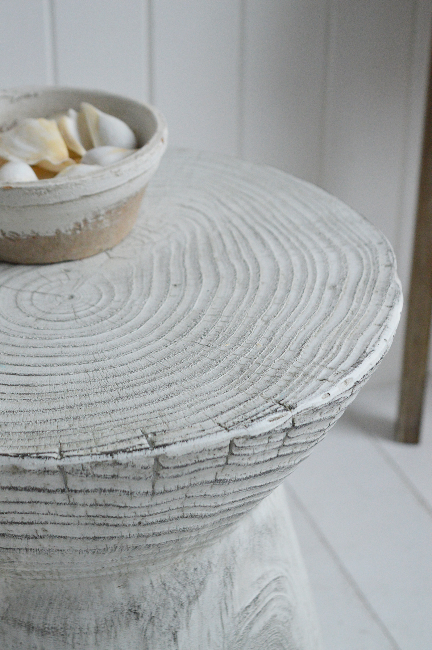 Inspired by the weathered textures of driftwood, the Whitehaven Table adds relaxed coastal beauty to any beach house interior.